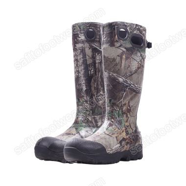 Gumowe buty myśliwskie w kamuflażu