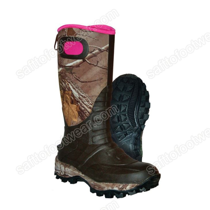 Wytrzymałe gumowe wodoodporne buty na zewnątrz z podeszwą zewnętrzną